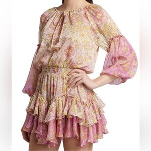 Misa Los Angeles - Viviana Floral Ruffle Minidress
